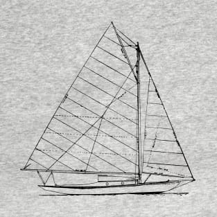 Sailboat Nautical Design Sketch - Sailing T-Shirt